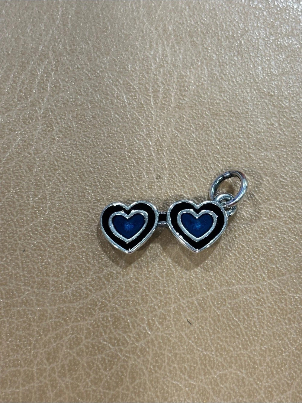 James Avery Enamel Heart Sunglasses Charm Blue & Silver Limited Edition